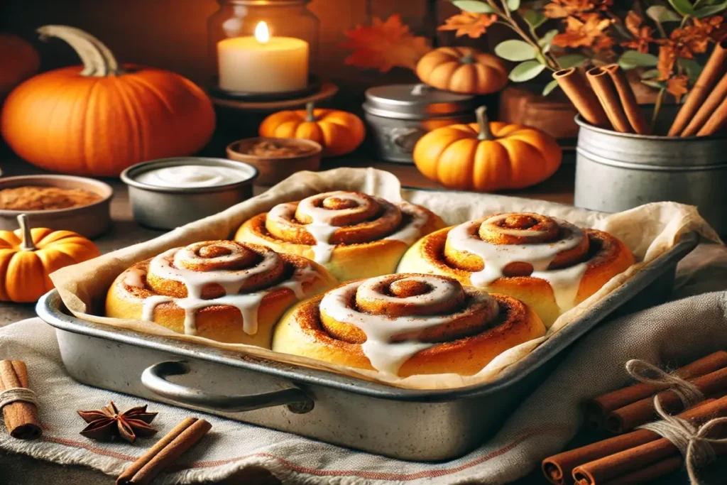 sourdough discard pumpkin cinnamon rolls